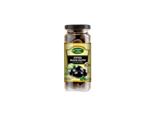 VIRGINIA GARDEN BLACK OLIVE PITTED 340GRM X 12 BOTTLE